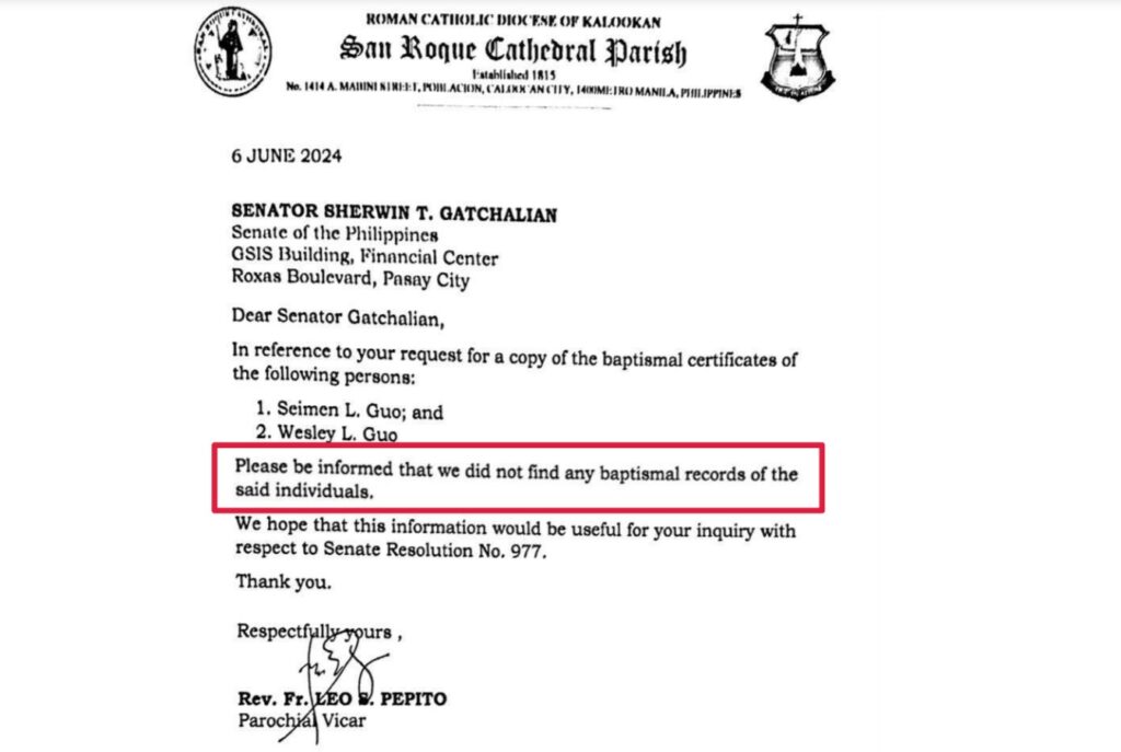 San Roque Parish Letter