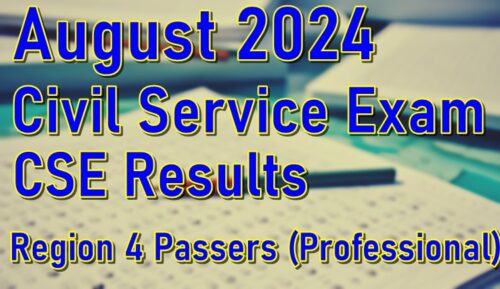Civil Service Exam Result August 2024