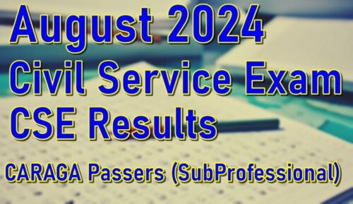 Civil Service Exam Result August 2024