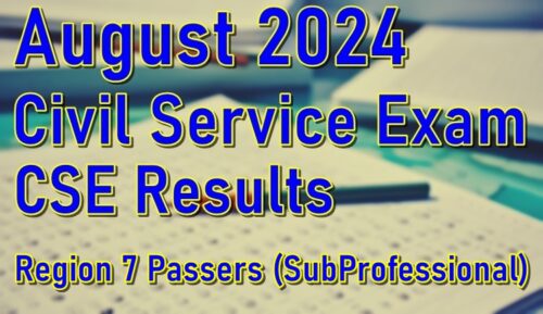 Civil Service Exam Result August 2024