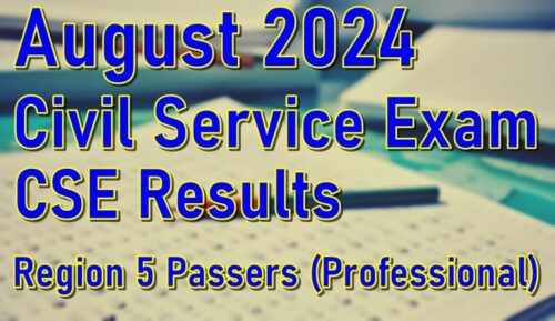 Civil Service Exam Result August 2024