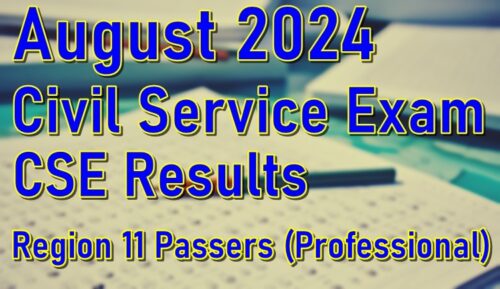 Civil Service Exam Result August 2024