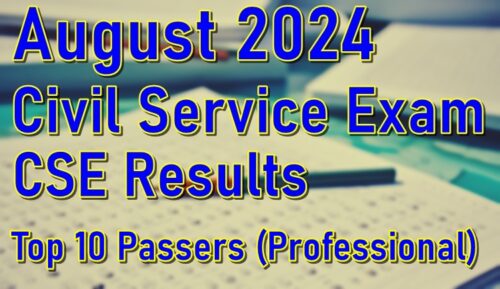 Civil Service Exam Result August 2024
