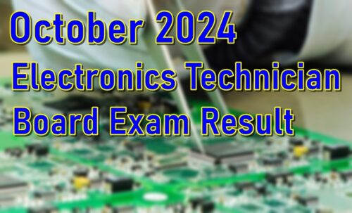 Electronic Technician Board Exam Result October 2024