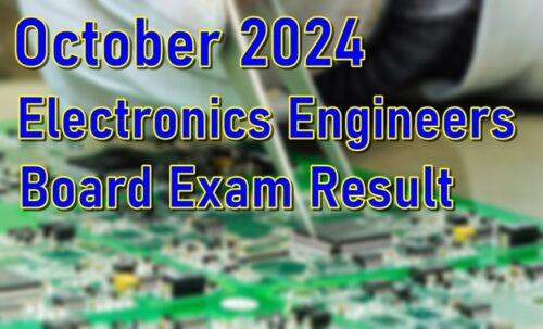 Electronics Engineers Board Exam Result October 2024