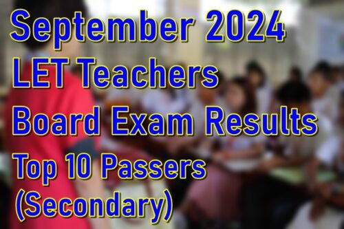 LET Results September 2024