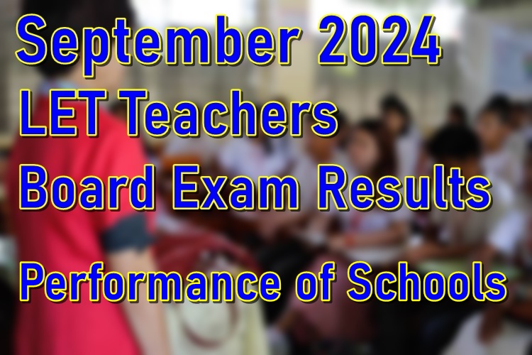 LET Results September 2024 – Performance of Schools | PhilNews
