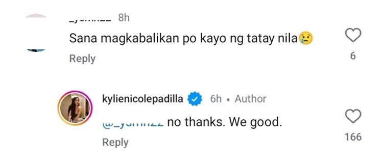 kylie padilla reply