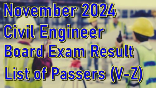 Civil Engineer Board Exam Result November 2024
