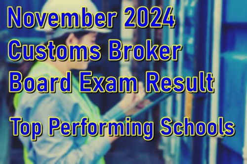 Customs Broker Board Exam Result November 2024