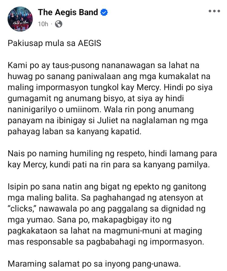 aegis statement