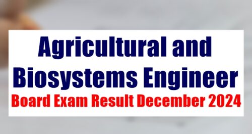 Agricultural and Biosystems Engineer Board Exam Result