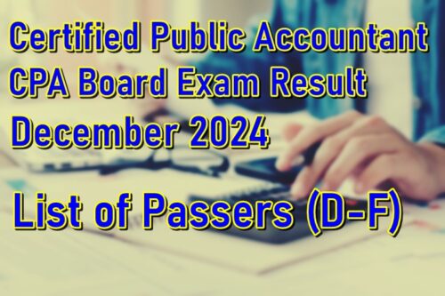 CPA Board Exam Result December 2024