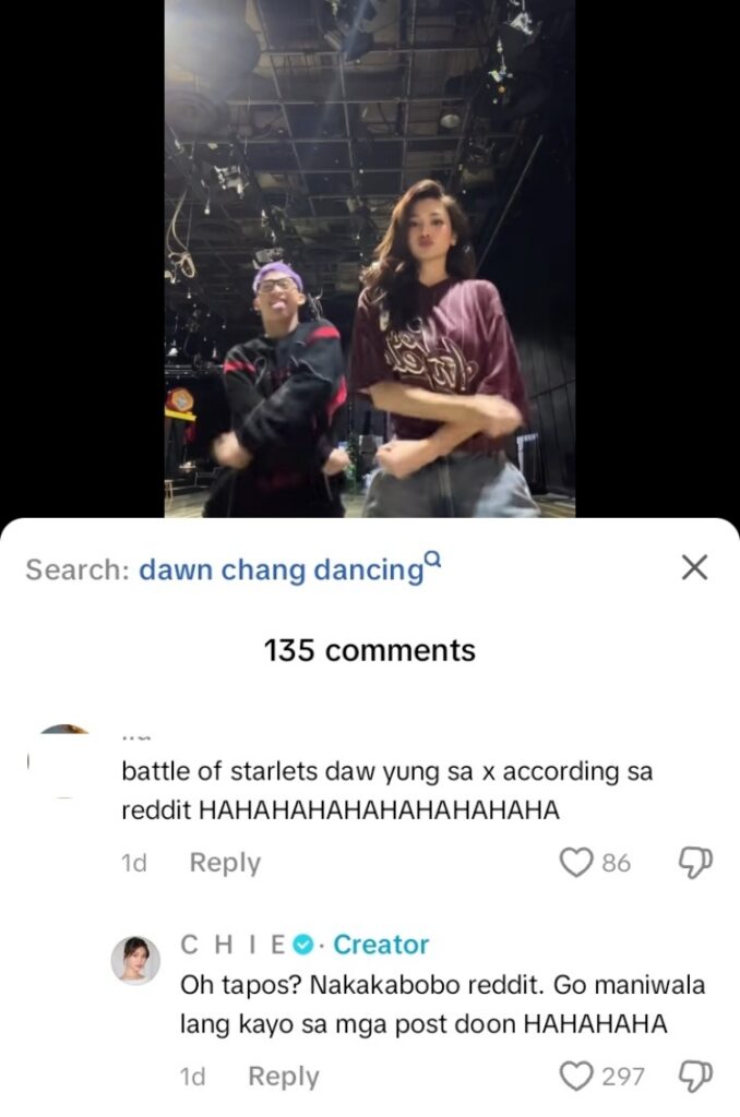 chie filomeno comment