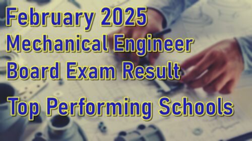 Mechanical Engineer Board Exam Result February 2025