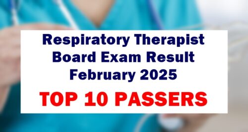 Respiratory Therapist Board Exam Result February 2025