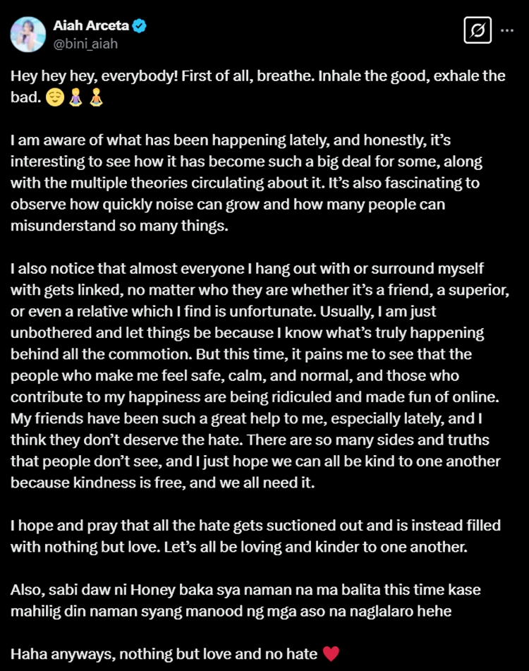 BINI Aiah Statement