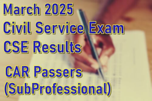 Civil Service Exam Result March 2025