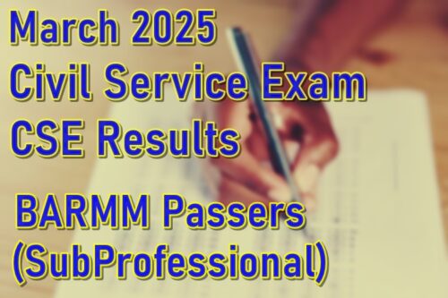 Civil Service Exam Result March 2025