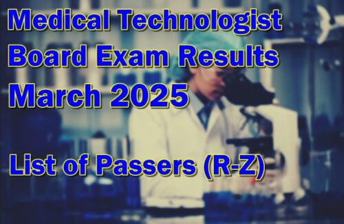 MedTech Board Exam Results March 2025