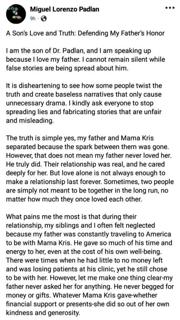 kris aquino post