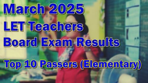 LET Results March 2025