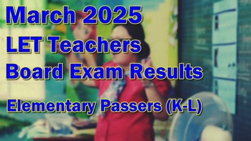 LET Results March 2025