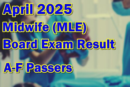 Midwife Board Exam Result April 2025