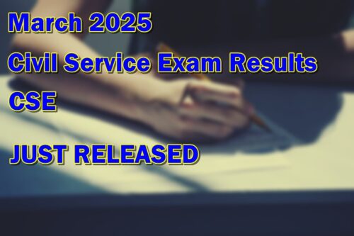 Civil Service Exam Results March 2025