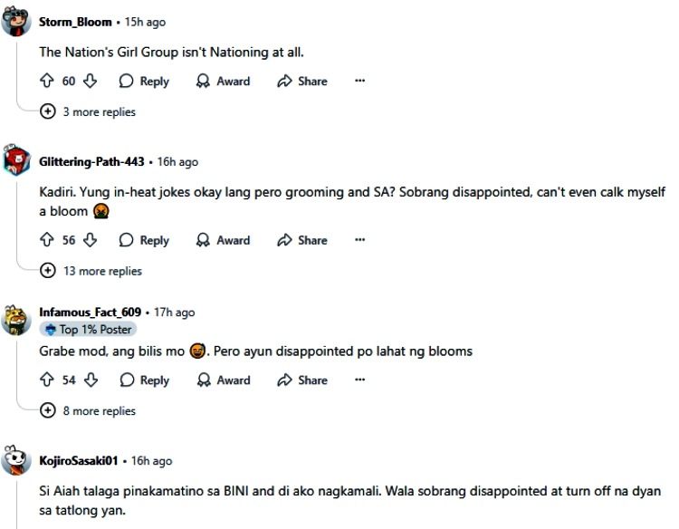 bini jhoanna comment