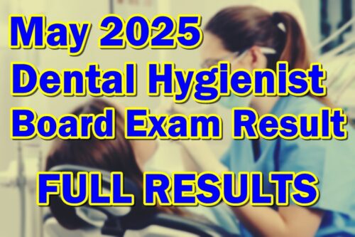 Dental Hygienist Board Exam Result May 2025