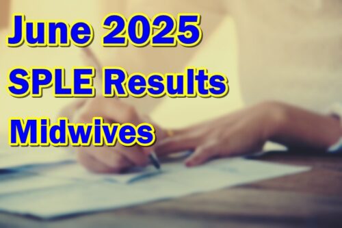 June 2025 SPLE Midwives Exam Results