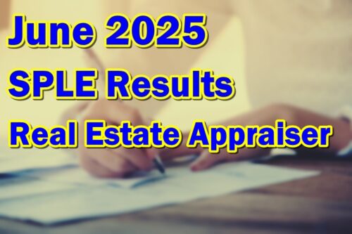 June 2025 SPLE Real Estate Appraiser Results