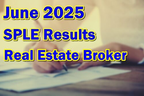 June 2025 SPLE Real Estate Broker Results