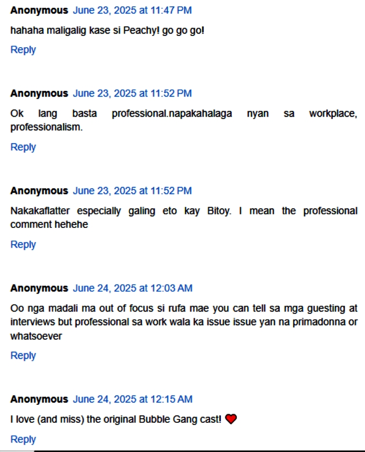 michael v comments