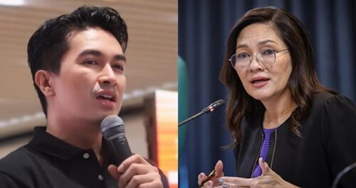 Risa Hontiveros, Senate Spokesman Reginald Tongol
