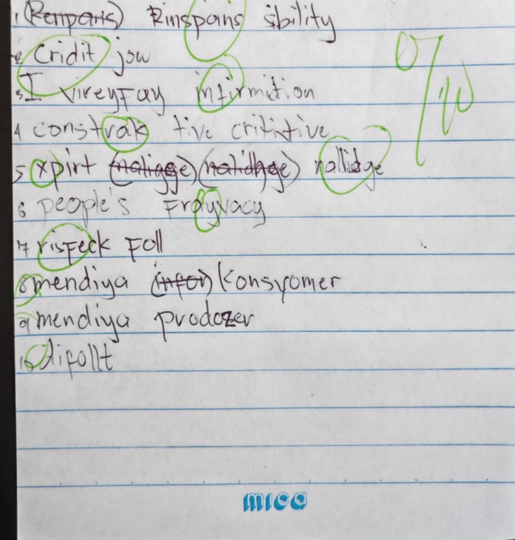 Spelling Quiz