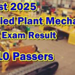 Certified Plant Mechanic Board Exam Result August 2025