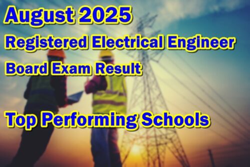 Registered Electrical Engineer Board Exam Result August 2025