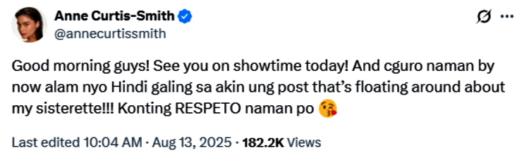 anne curtis post