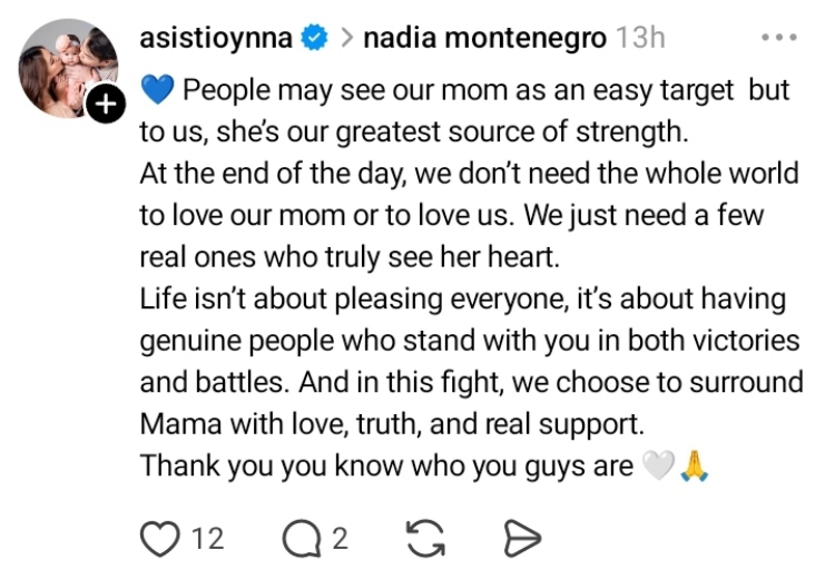 nadia montenegro ynna asistio