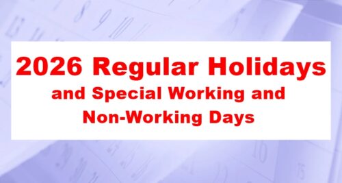 2026 Regular Holidays
