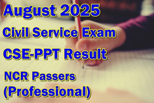 Civil Service Exam Result August 2025