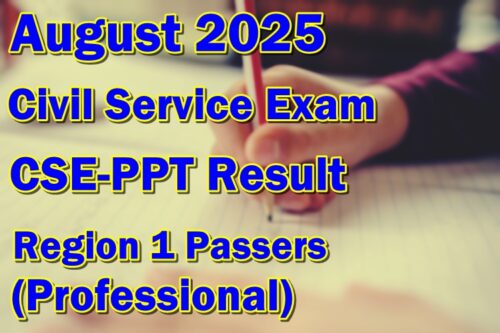 Civil Service Exam Result August 2025