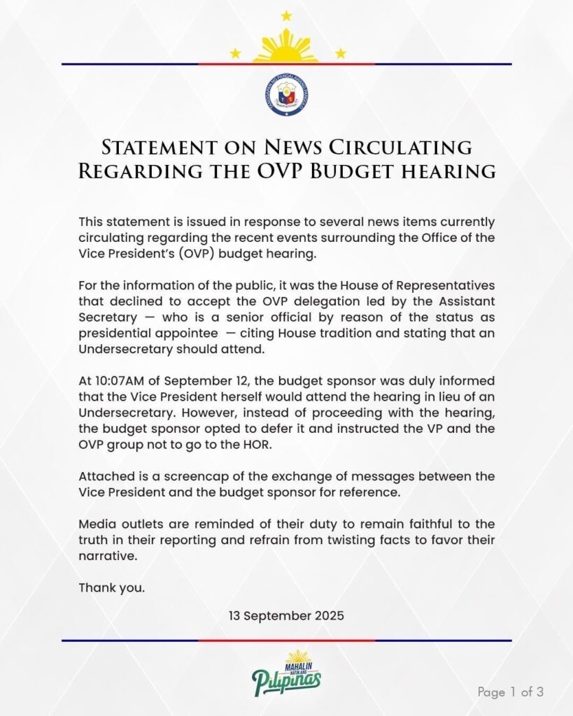 OVP Statement