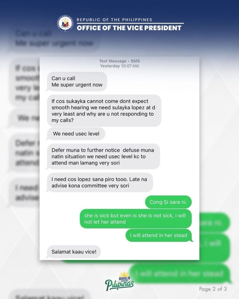 Sara Duterte, Congressman Conversation