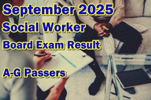 Social Worker Board Exam Result September 2025