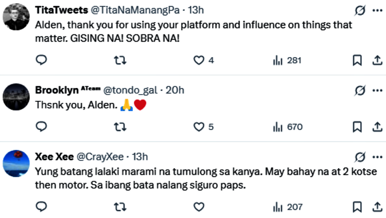 alden richards comments
