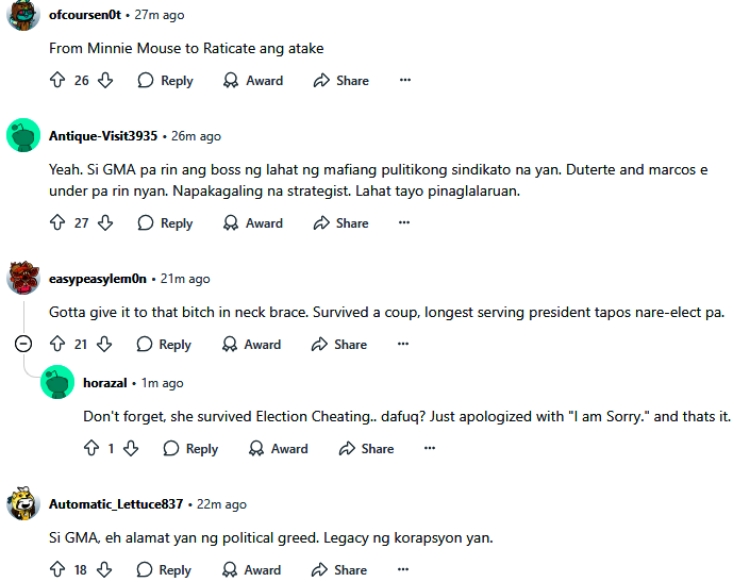 gloria macapagal arroyo comments