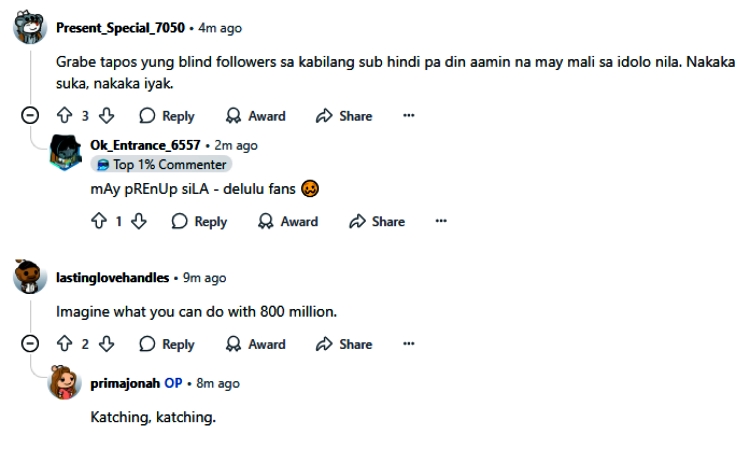 heart evangelista comments